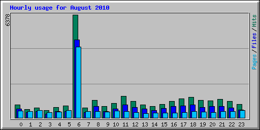 Hourly usage for August 2010