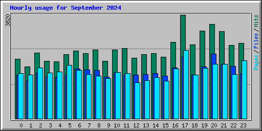 Hourly usage for September 2024